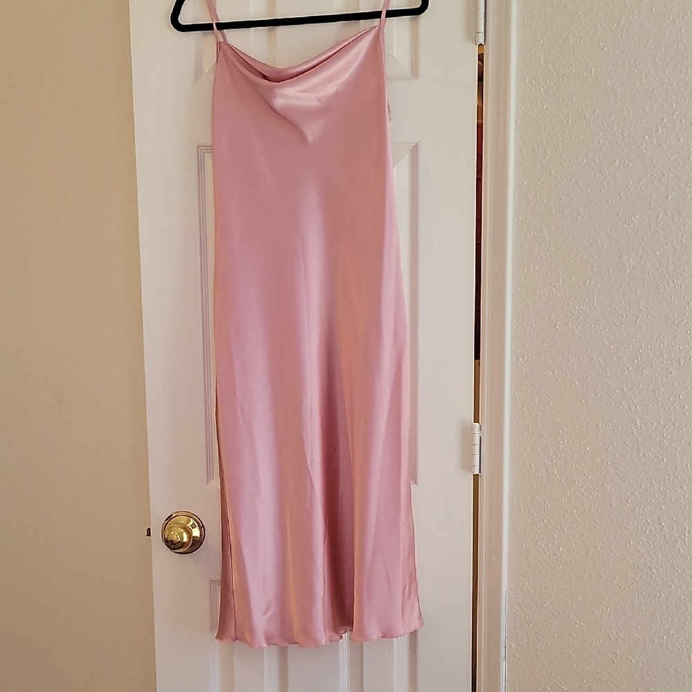 Bebe Elegant Pink Slip Dress